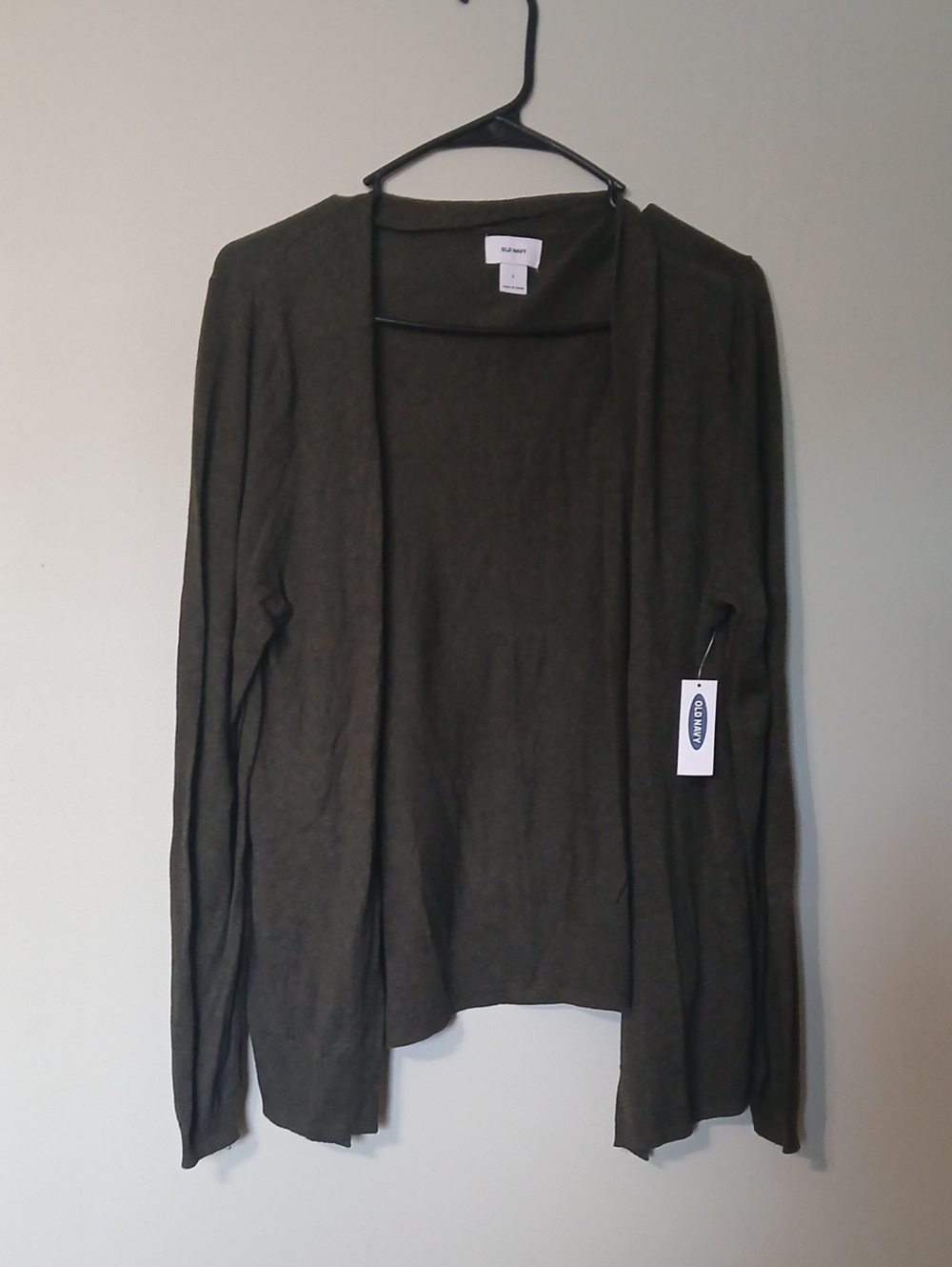 Old Navy Olive Green Open-Front Size L NWT
